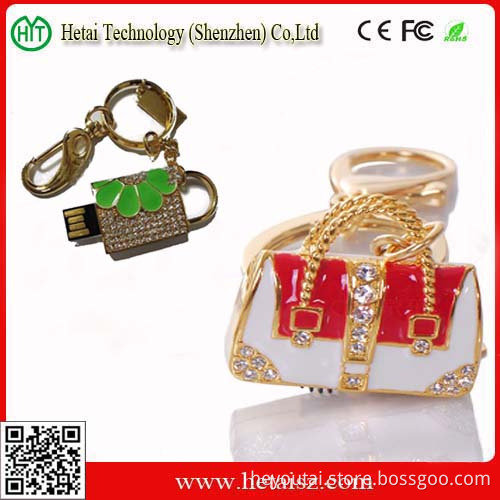 16GB Handbag USB Flash Drive Memory Stick with Keychain